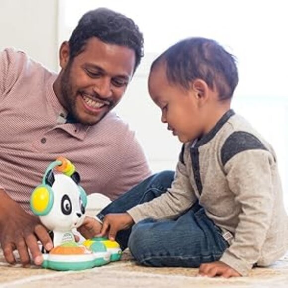 Infantino Spin & Slide DJ Panda Musical Baby Toddler Toy Light-up Turntable Drum - Picture 7 of 8